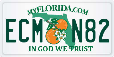 FL license plate ECMN82