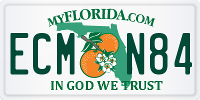 FL license plate ECMN84