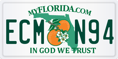 FL license plate ECMN94