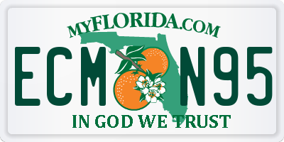 FL license plate ECMN95