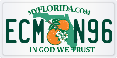 FL license plate ECMN96