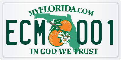 FL license plate ECMO01