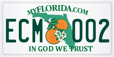FL license plate ECMO02