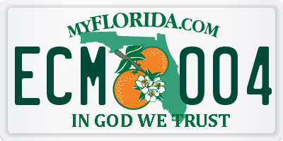 FL license plate ECMO04