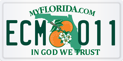 FL license plate ECMO11