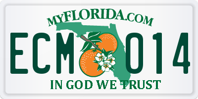 FL license plate ECMO14