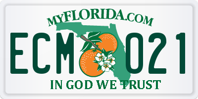 FL license plate ECMO21