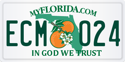 FL license plate ECMO24