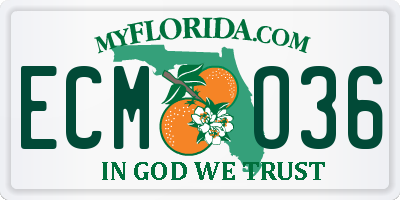 FL license plate ECMO36
