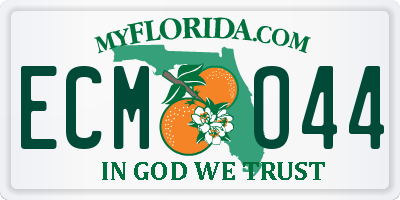 FL license plate ECMO44