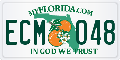 FL license plate ECMO48
