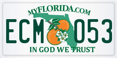 FL license plate ECMO53