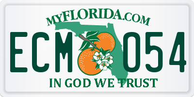 FL license plate ECMO54