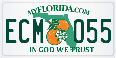 FL license plate ECMO55