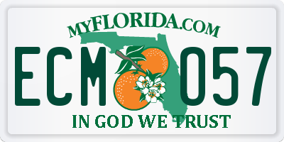 FL license plate ECMO57