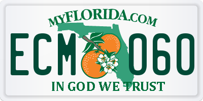 FL license plate ECMO60