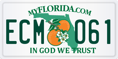 FL license plate ECMO61