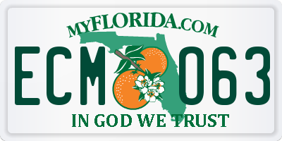 FL license plate ECMO63