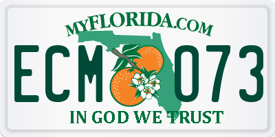 FL license plate ECMO73