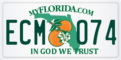 FL license plate ECMO74