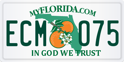 FL license plate ECMO75