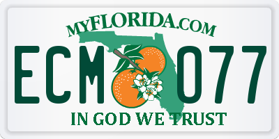 FL license plate ECMO77