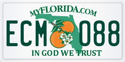 FL license plate ECMO88