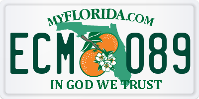FL license plate ECMO89