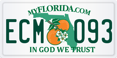 FL license plate ECMO93
