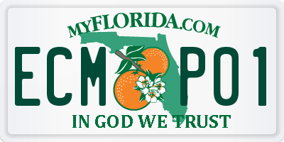 FL license plate ECMP01