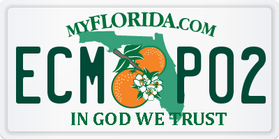 FL license plate ECMP02