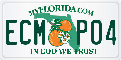 FL license plate ECMP04