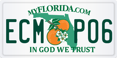 FL license plate ECMP06