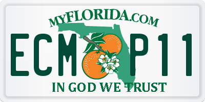 FL license plate ECMP11