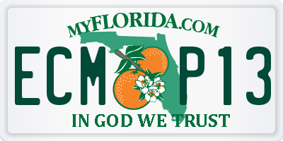 FL license plate ECMP13
