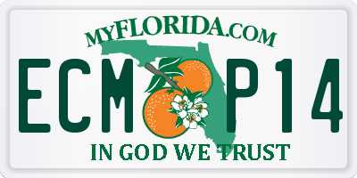 FL license plate ECMP14