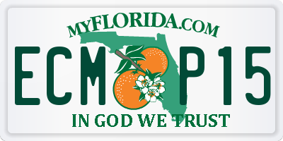 FL license plate ECMP15