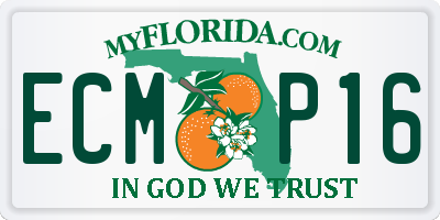 FL license plate ECMP16