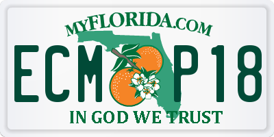 FL license plate ECMP18