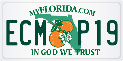 FL license plate ECMP19