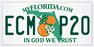 FL license plate ECMP20