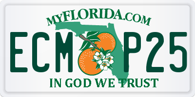 FL license plate ECMP25