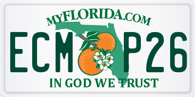 FL license plate ECMP26