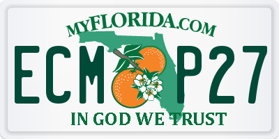 FL license plate ECMP27