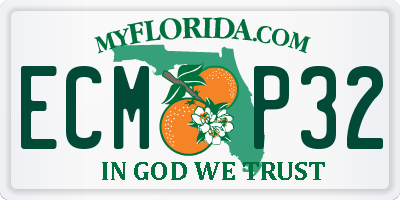 FL license plate ECMP32