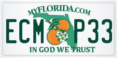 FL license plate ECMP33