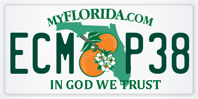 FL license plate ECMP38