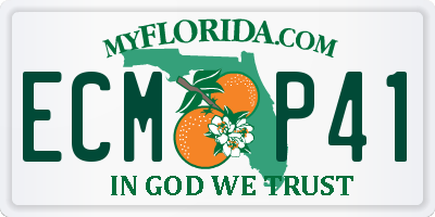 FL license plate ECMP41