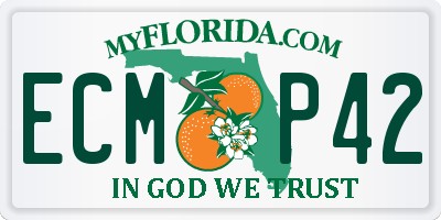 FL license plate ECMP42