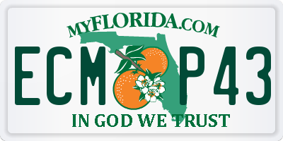 FL license plate ECMP43